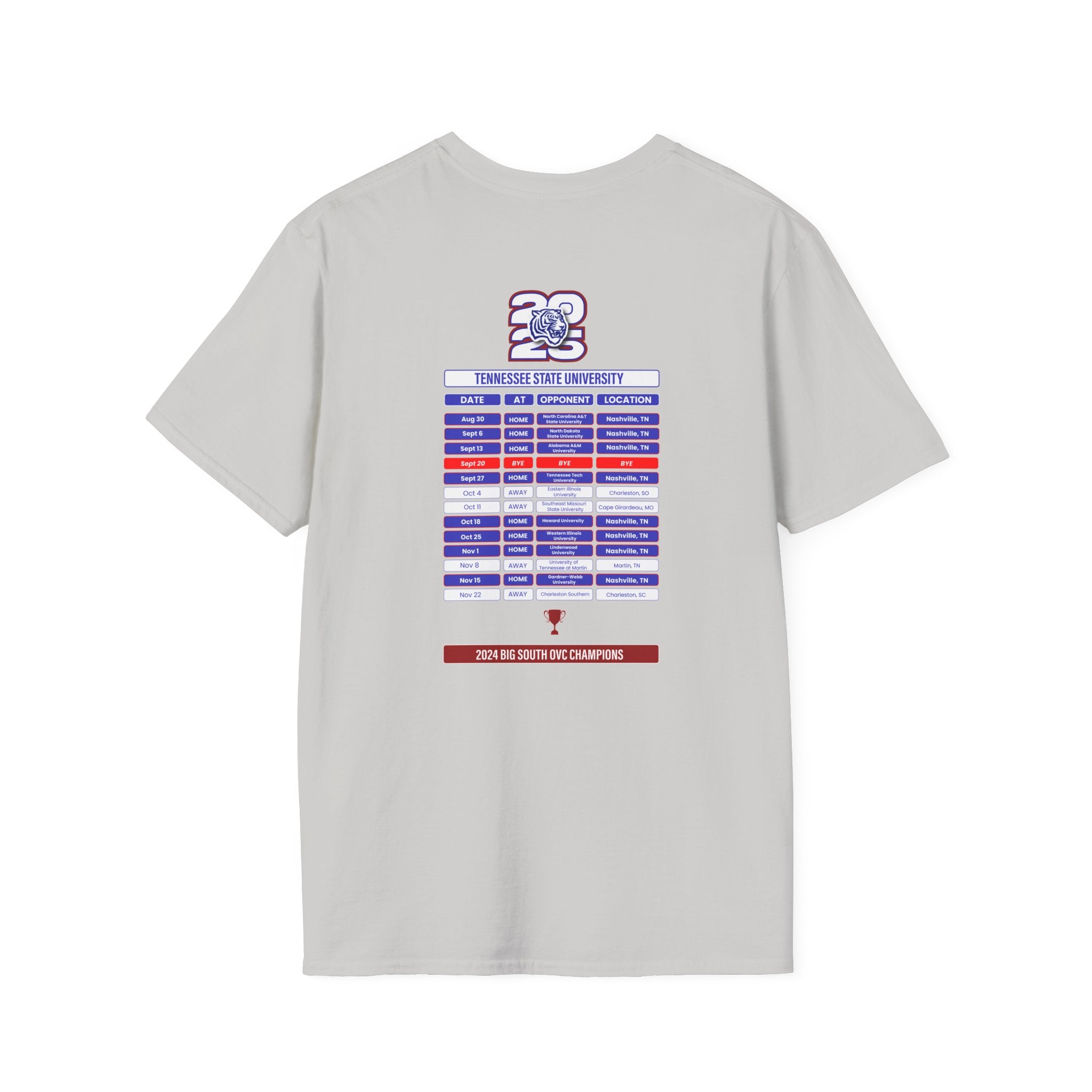 Tennessee State University Schedule T-Shirt- Unisex Softstyle