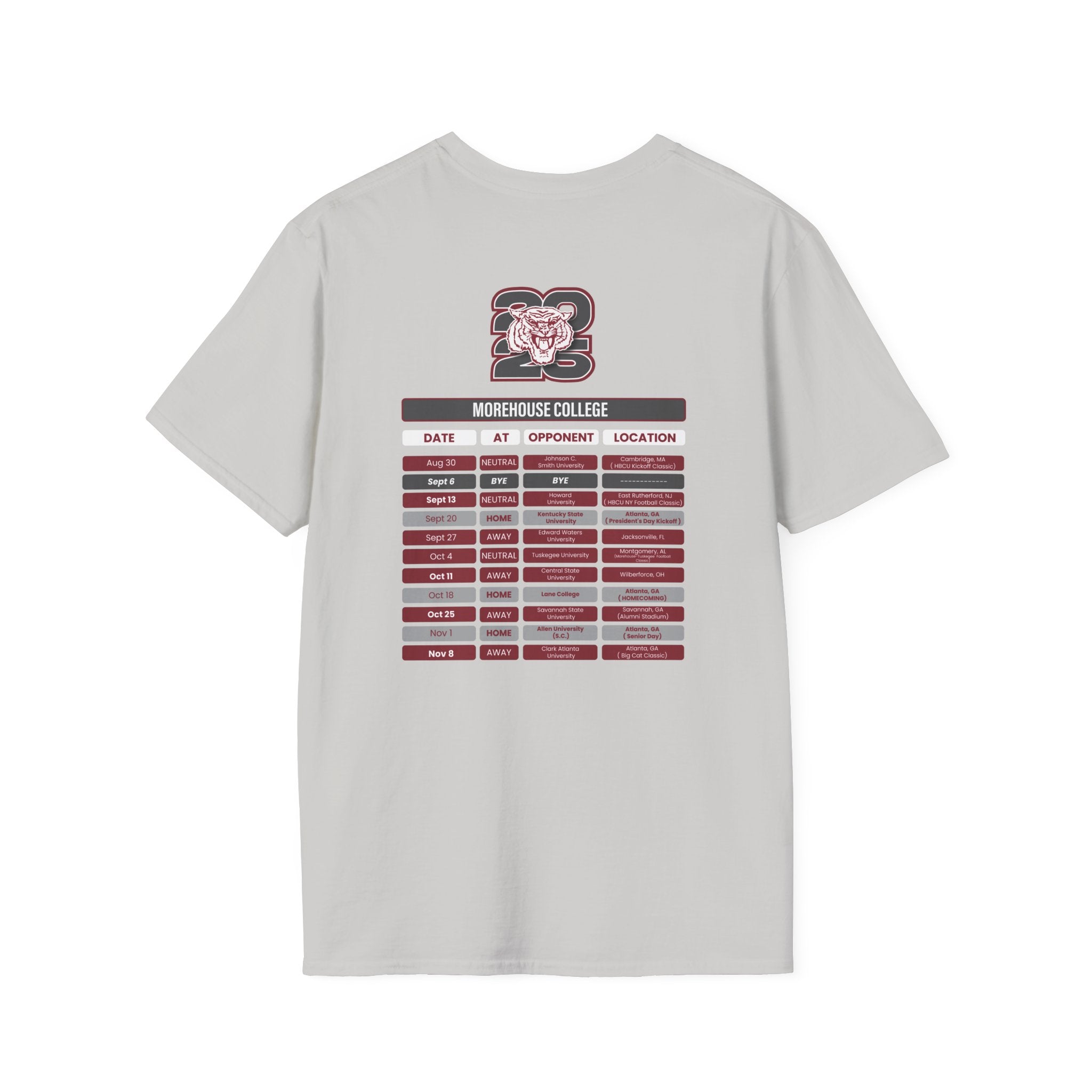 Morehouse College Schedule T-Shirt- Unisex Softstyle