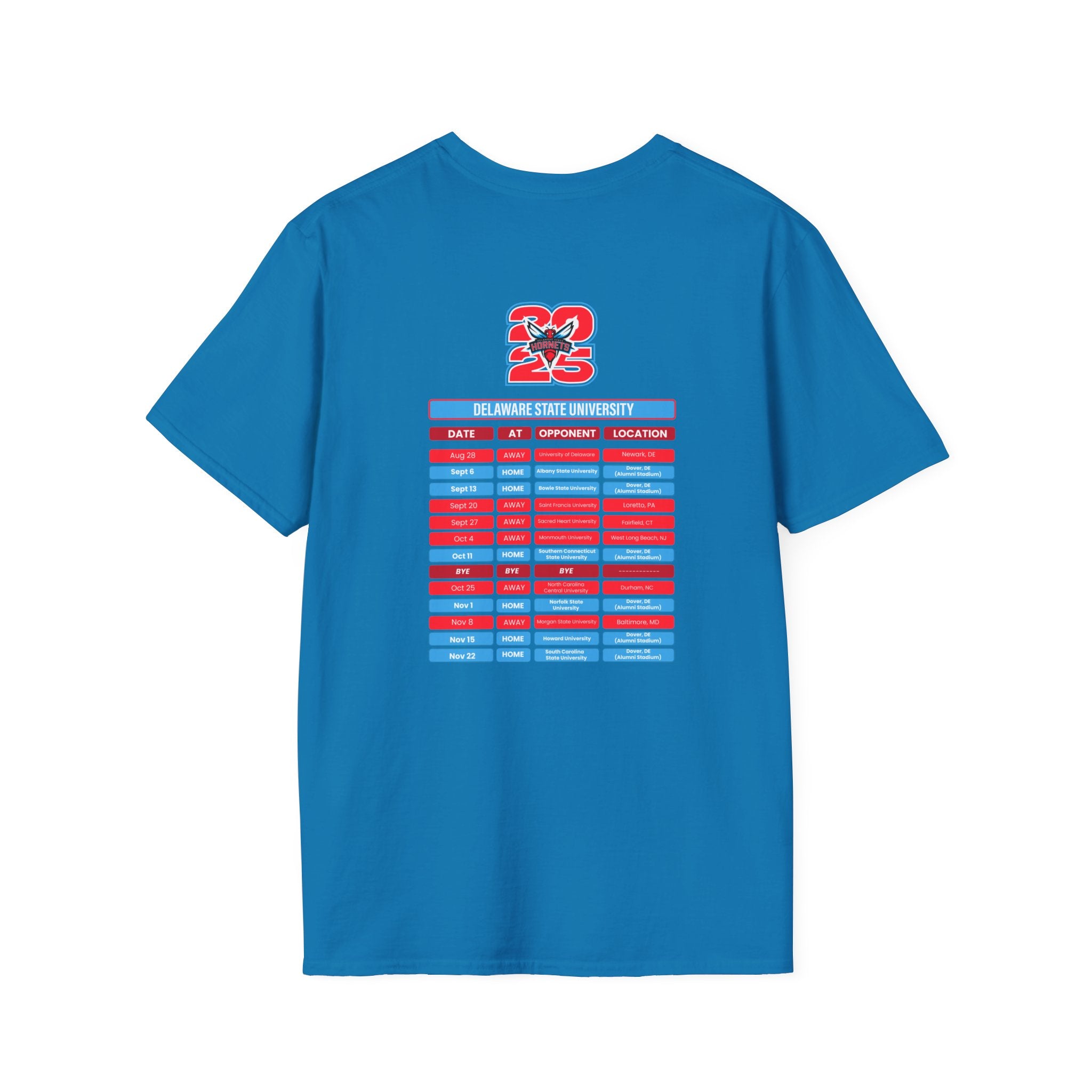 Delaware State University Schedule T-Shirt- Unisex Softstyle