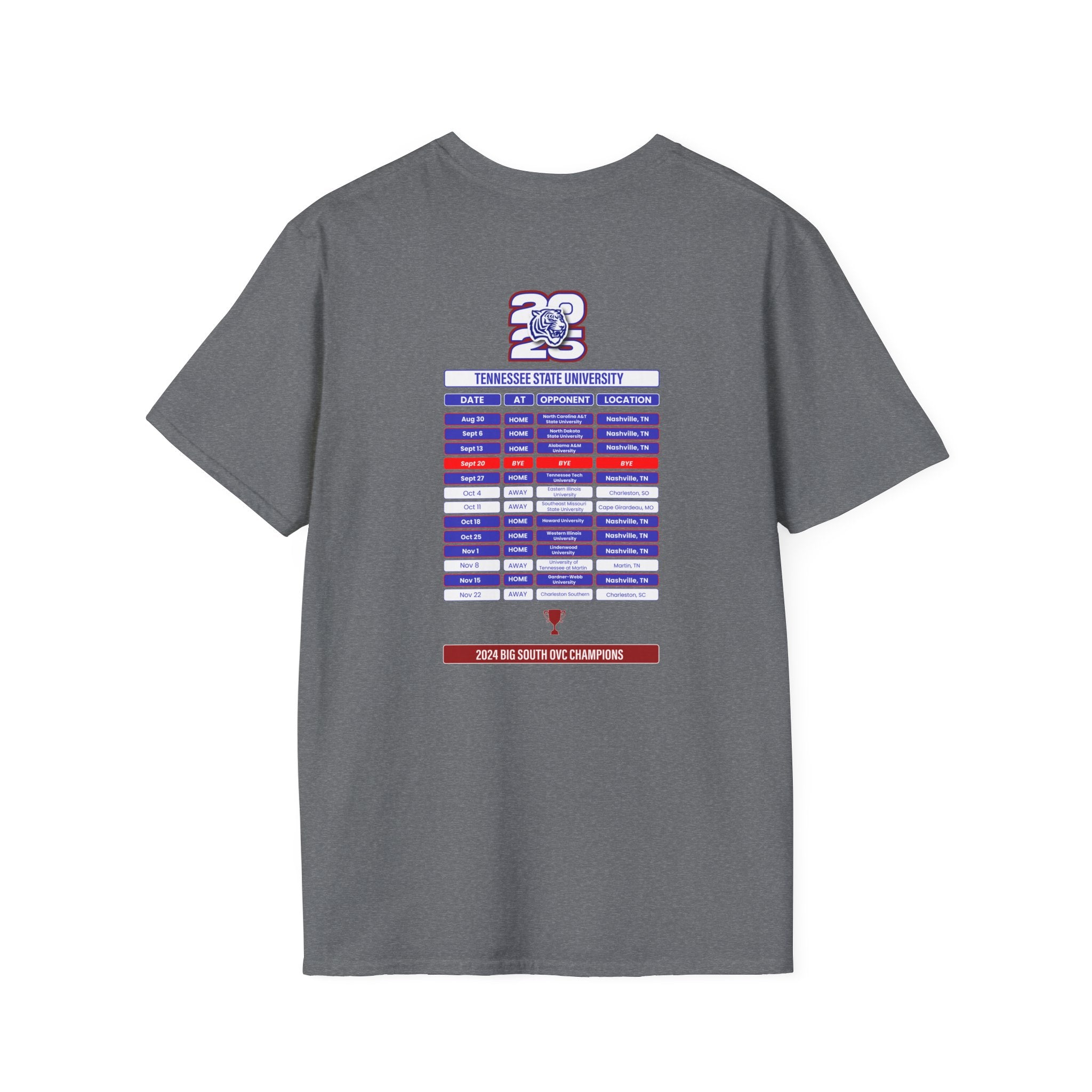 Tennessee State University Schedule T-Shirt- Unisex Softstyle
