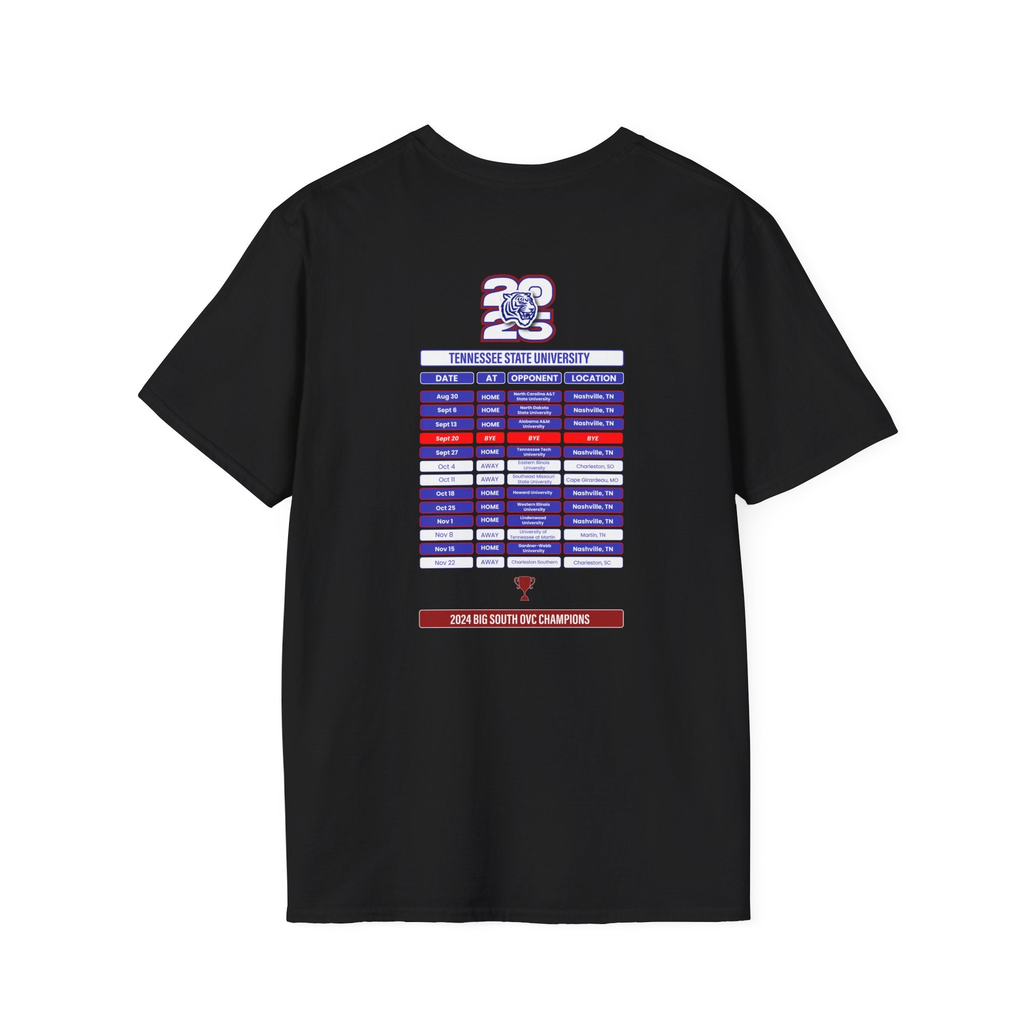 Tennessee State University Schedule T-Shirt- Unisex Softstyle