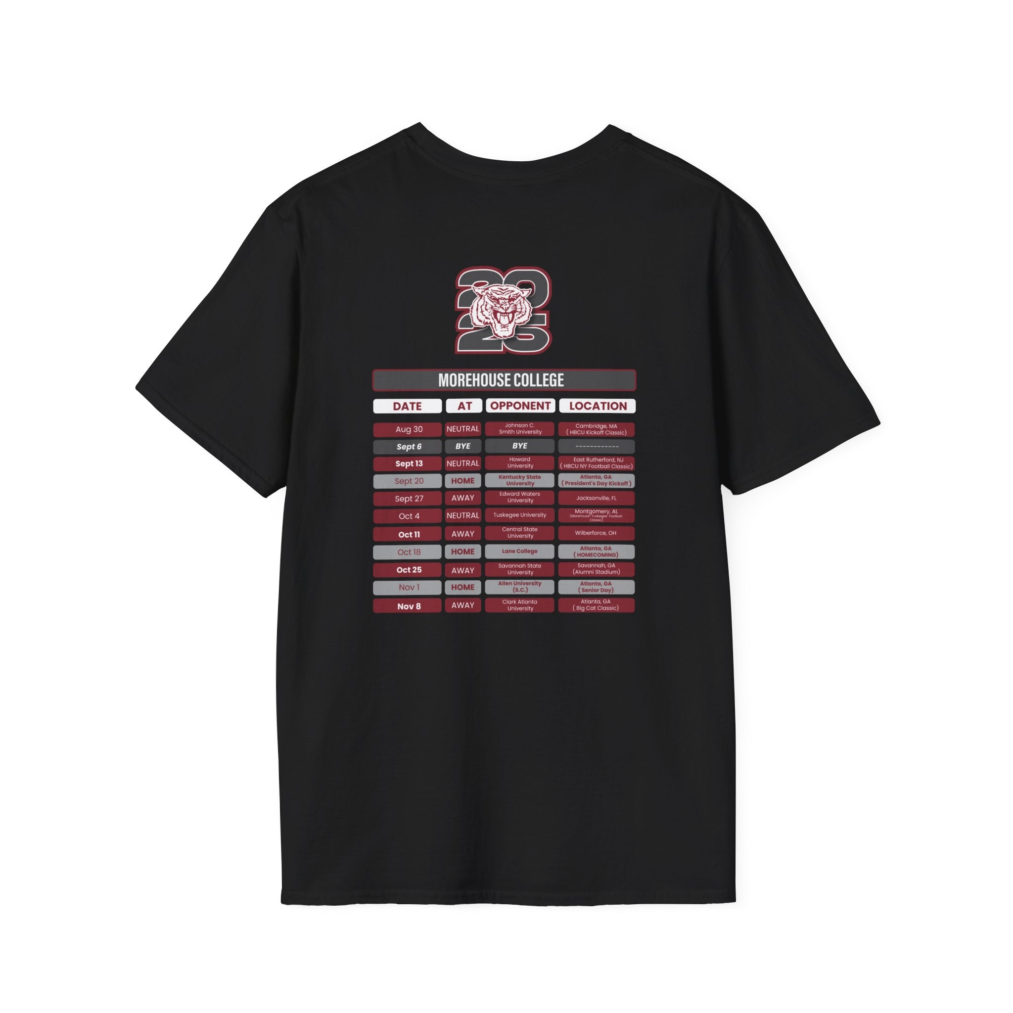 Morehouse College Schedule T-Shirt- Unisex Softstyle
