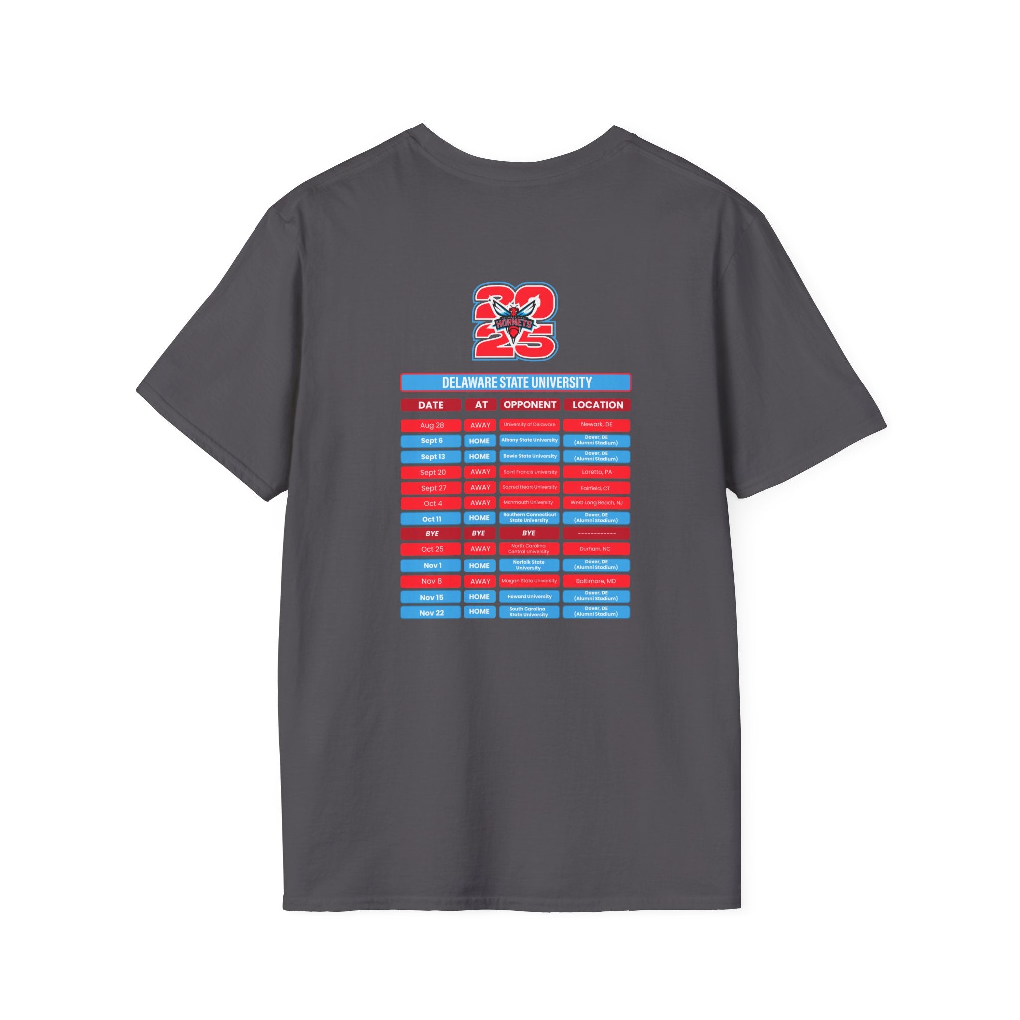 Delaware State University Schedule T-Shirt- Unisex Softstyle