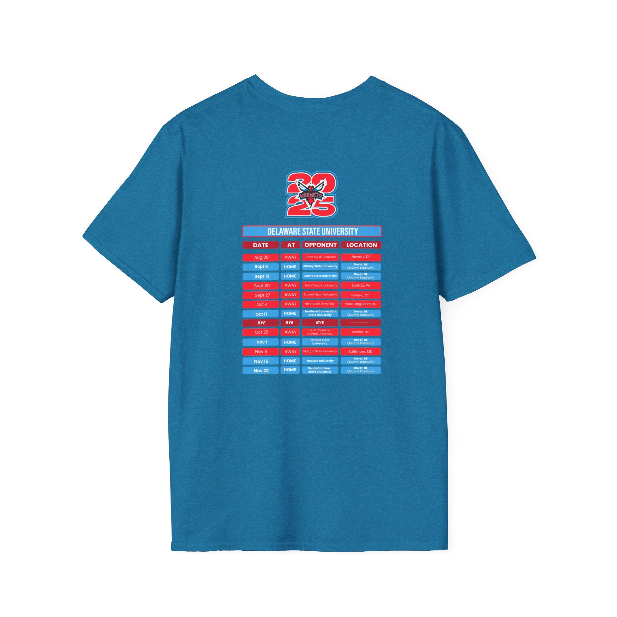 Delaware State University Schedule T-Shirt- Unisex Softstyle