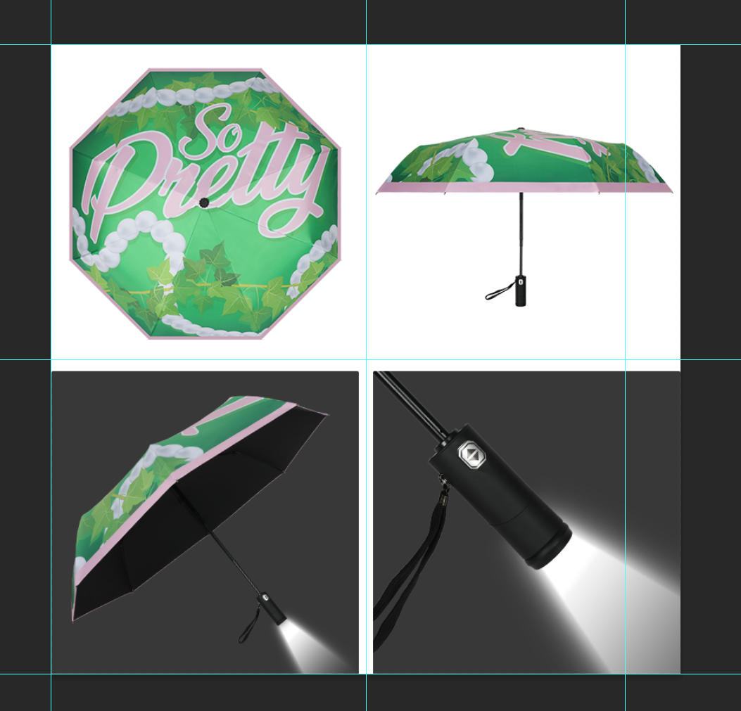 HBCUonly Umbrellas - Medium with LED LIGHT HANDLE