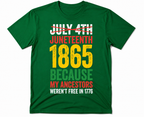 Juneteenth 1865 Kids T-Shirt - July 4th Crossed Out