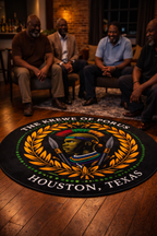 Krewe of Porus - Round Logo Rug | Houston, Texas