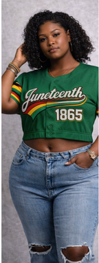 Women Juneteenth Jersey - CROP