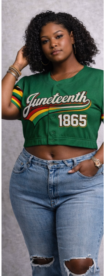 Women Juneteenth Jersey - CROP