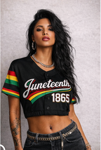 Women Juneteenth Jersey - CROP
