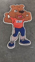 Morgan State - "Benny the Bear" hand tuft rug